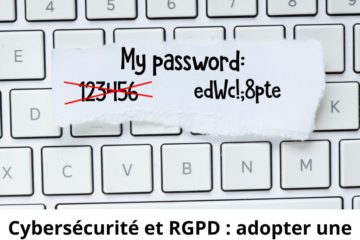 Note avec mots de passe : 'Mot de passe simple barré' et 'Mot de passe complexe' sur un clavier