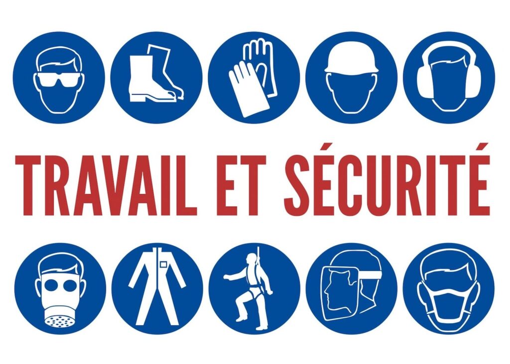 Exemples de pictogrammes liés aux risques professionnels identifiés dans un Document Unique (DUERP) – protection individuelle et sécurité au travail