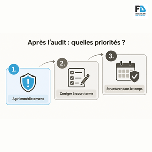 Les trois niveaux de priorité du plan d’action après un audit RGPD en PME